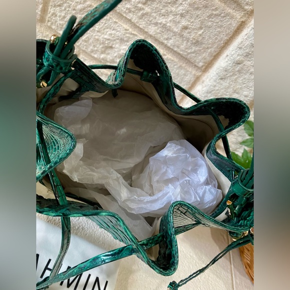 5⭐️SELLER!! 🐊🐊EMERALD MELBOURNE Brahmin MARLOWE - Picture 7 of 16